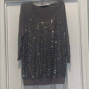 Forever 21 Charcoal Sequin Sweatshirt